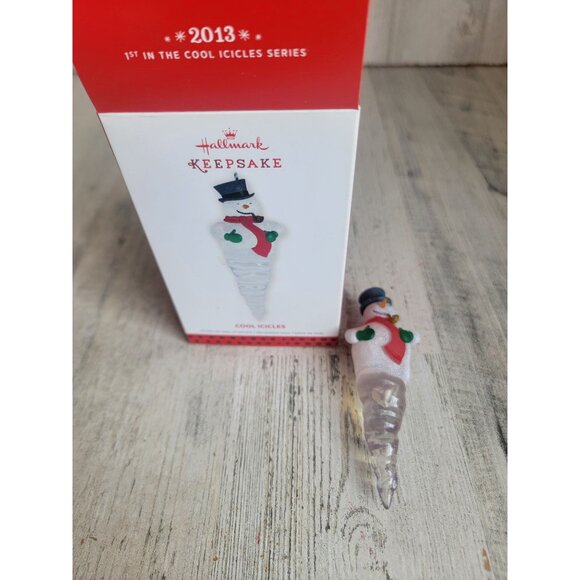Hallmark cool icicles snowman ornament Xmas - Picture 1 of 5